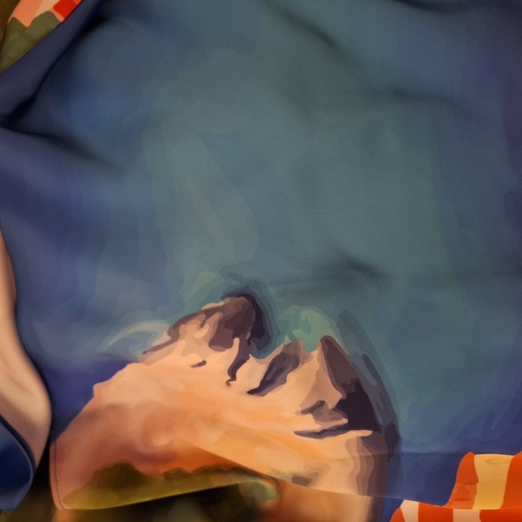 Colorful Abstract Scarf - Picture 2 of 4